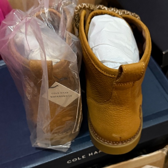 Cole Haan Tan Leather Ankle Boots - Picture 4 of 8